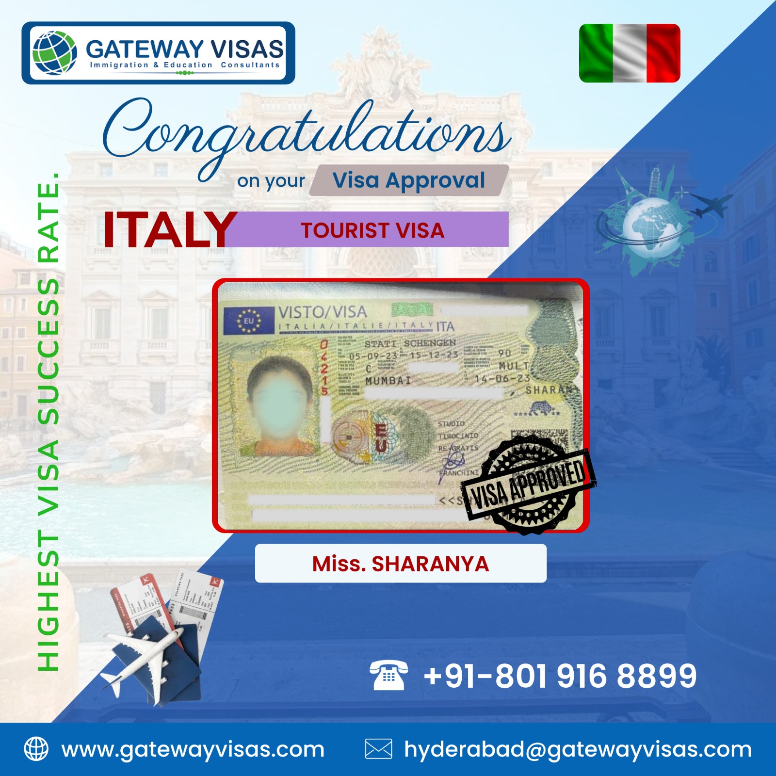 Italy student visa success story